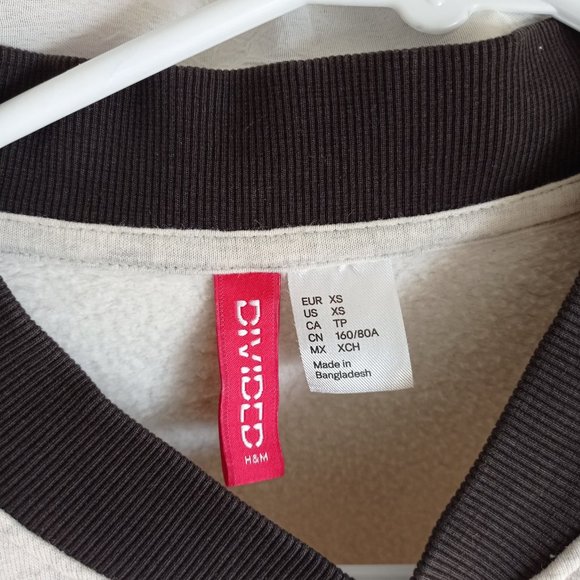 Navy Blue and Heather Gray Fleece Varsity Jacket DIVIDED by H&M size XS - Picture 7 of 7